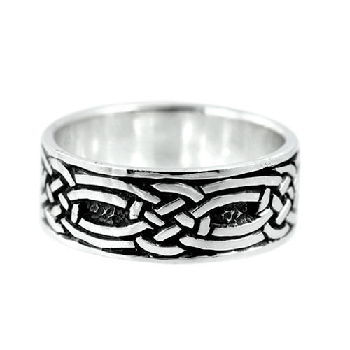 RRS397-925 Sterling Silver Celtic Ring - Faze Five